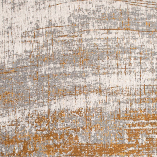 HomeRoots 3'' Gray and Gold Abstract Non-Skid Area Rug for High-Traffic Spaces - Elegant & Durable Design 3' X 5' 548388