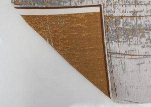 Homeroots 6' X 8' Gray And Gold Abstract Non Skid Area Rug  100% Pet 548390