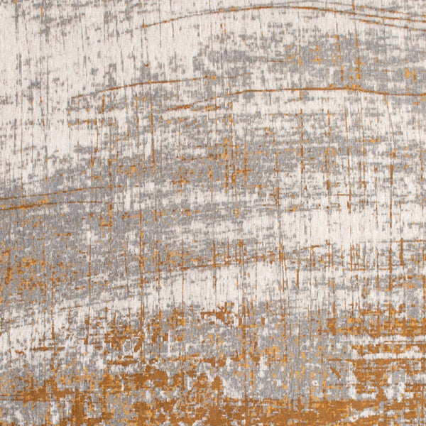 Homeroots 5' Gray And Gold Round Abstract Non Skid Area Rug  100% Pet 548394