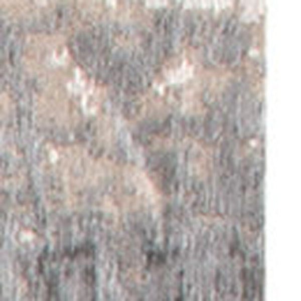 HomeRoots 3' Gray and White Abstract Non-Skid Area Rug - Modern Design for Entryways and Kitchens, Easy Care 6' X 8' 548398