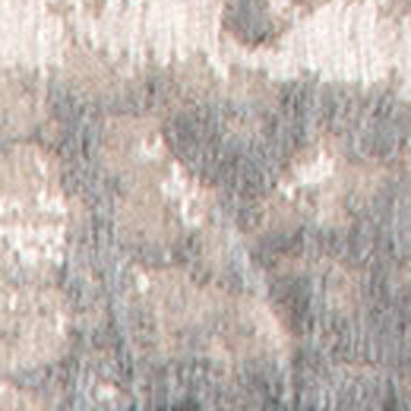 Homeroots 5' Gray And White Round Abstract Non Skid Area Rug  100% Pet 548402