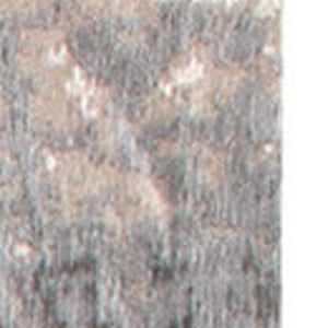 HomeRoots 3' Gray and White Abstract Non-Skid Area Rug - Modern Design for Entryways and Kitchens, Easy Care 8' Round 548403