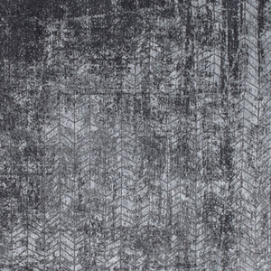 Homeroots 8' X 11' Black And Gray Chevron Non Skid Area Rug  100% Pet 548424