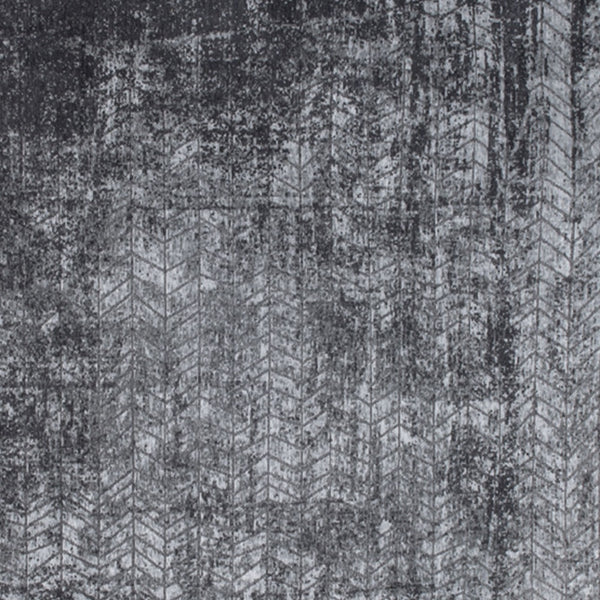 Homeroots 8' X 11' Black And Gray Chevron Non Skid Area Rug  100% Pet 548424