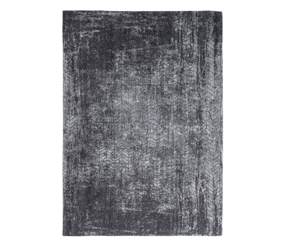 HomeRoots 9' X 13' Stylish Black and Gray Chevron Non-Skid Area Rug for Modern Home Décor & Safety 548425