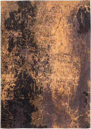 HomeRoots 3' Yellow and Brown Abstract Non-Skid Area Rug - Modern Design for Entryways and Cozy Spaces 3' X 5' 548436