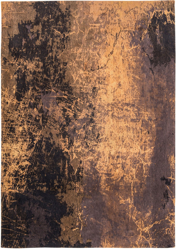 HomeRoots 3' Yellow and Brown Abstract Non-Skid Area Rug - Modern Design for Entryways and Cozy Spaces 3' X 5' 548436