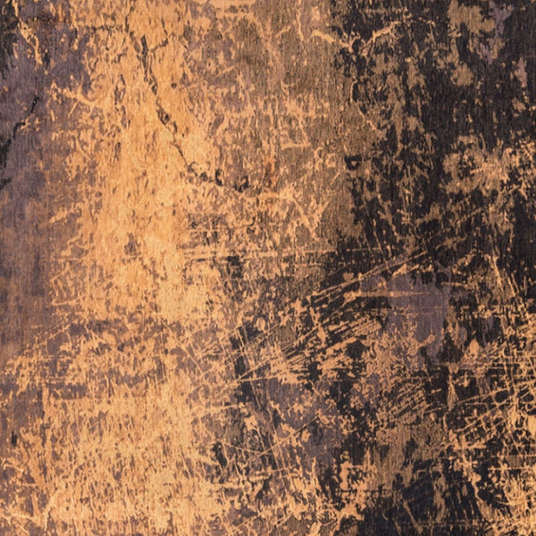 HomeRoots 3' Yellow and Brown Abstract Non-Skid Area Rug - Modern Design for Entryways and Cozy Spaces 5' X 7' 548437