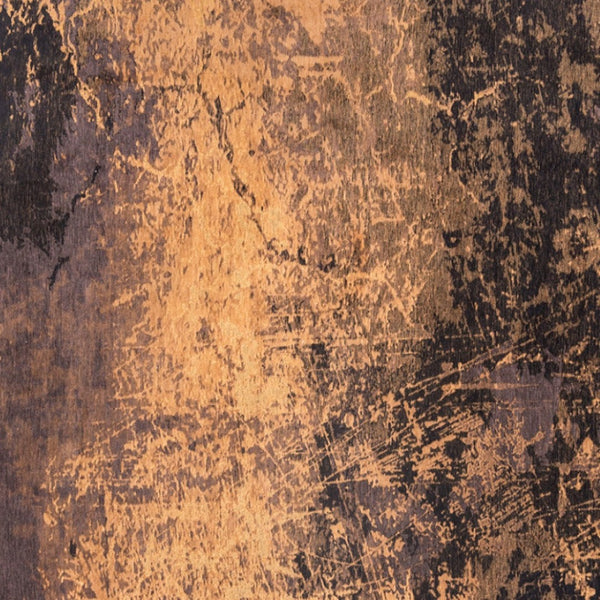 HomeRoots 3' Yellow and Brown Abstract Non-Skid Area Rug - Modern Design for Entryways and Cozy Spaces 7' X 9' 548439