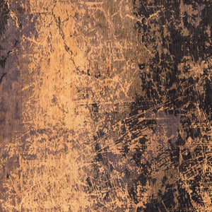 Homeroots 8' Yellow And Brown Round Abstract Non Skid Area Rug  100% Pet 548443