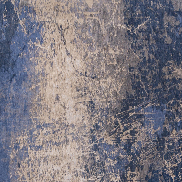 Homeroots 5' X 7' Blue And Gray Abstract Non Skid Area Rug  100% Pet 548445