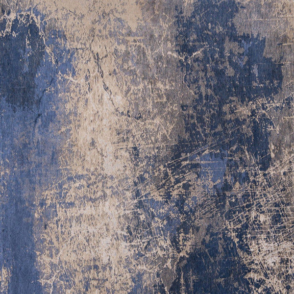 Homeroots 7' X 9' Blue And Gray Abstract Non Skid Area Rug  100% Pet 548447