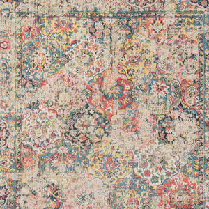 Homeroots 7' X 9' Red Oriental Non Skid Area Rug  100% Pet 548469