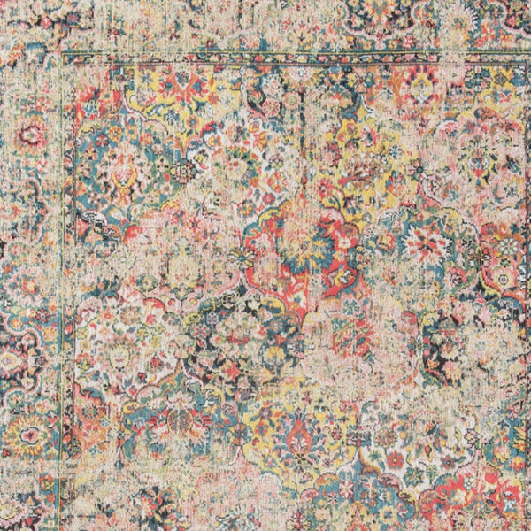 HomeRoots 5' Elegant Red Oriental Area Rug with Non-Skid Backing for Safe and Stylish Home Decor Solutions 8' X 11' 548470