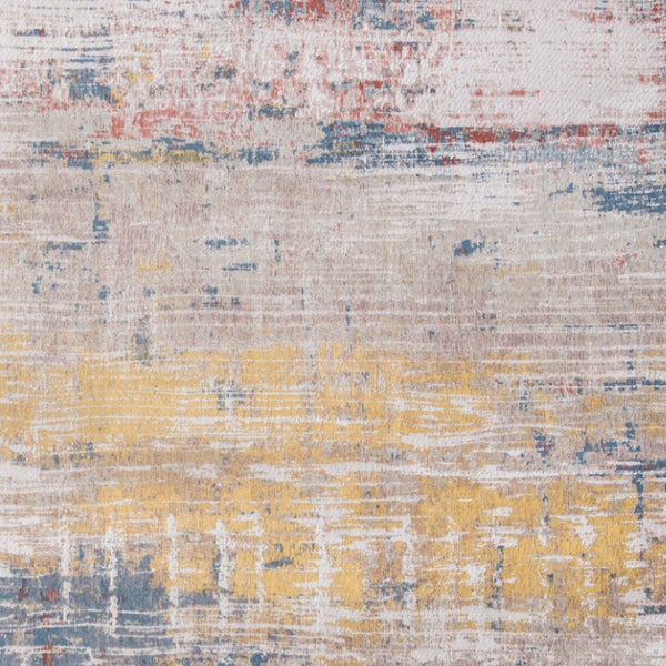 HomeRoots 3'' Modern Abstract White Non-Skid Area Rug for Living Rooms and Bedrooms - Stylish & Safe Design 7' X 9' 548475
