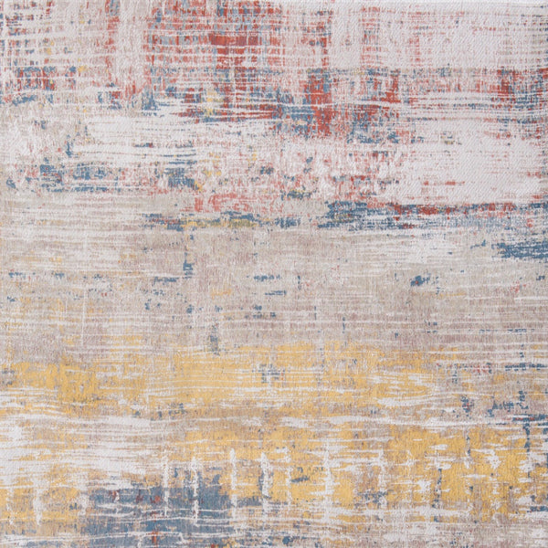 Homeroots 8' X 11' White Abstract Non Skid Area Rug  100% Pet 548476