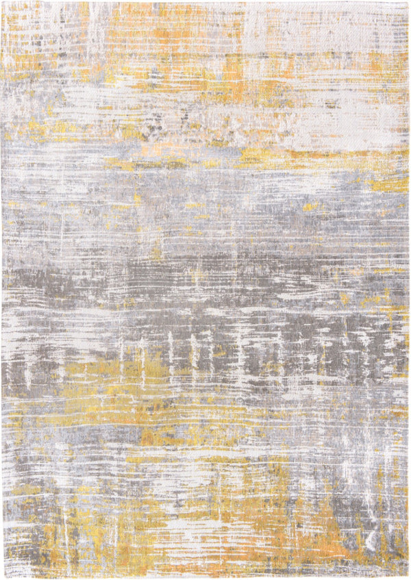 HomeRoots 9' Gray and Yellow Abstract Non-Skid Area Rug - Modern Design for High-Traffic Spaces, 9x13 ft 548485