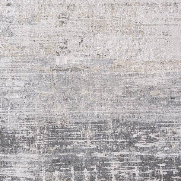 Homeroots 7' X 9' Gray And White Abstract Non Skid Area Rug  100% Pet 548491