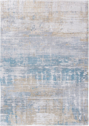 HomeRoots 3'' Blue and Yellow Abstract Non-Skid Area Rug - Perfect Accent for Entryways and High-Traffic Spaces 3' X 5' 548496