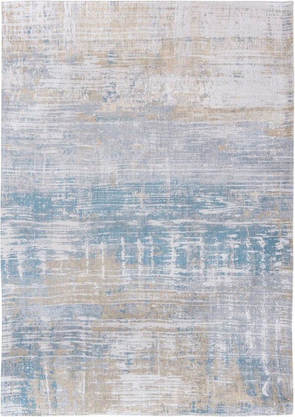 HomeRoots 3'' Blue and Yellow Abstract Non-Skid Area Rug - Perfect Accent for Entryways and High-Traffic Spaces 3' X 5' 548496