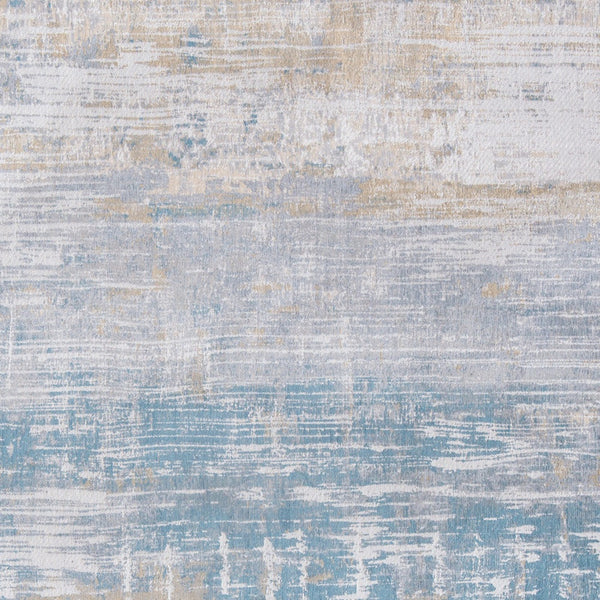 Homeroots 5' X 7' Blue And Yellow Abstract Non Skid Area Rug  100% Pet 548497