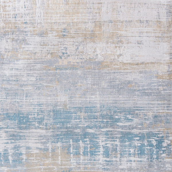 Homeroots 6' X 8' Blue And Yellow Abstract Non Skid Area Rug  100% Pet 548498