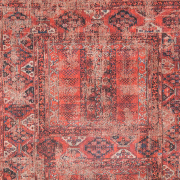 Homeroots 6' X 8' Red Oriental Non Skid Area Rug  100% Pet 548505