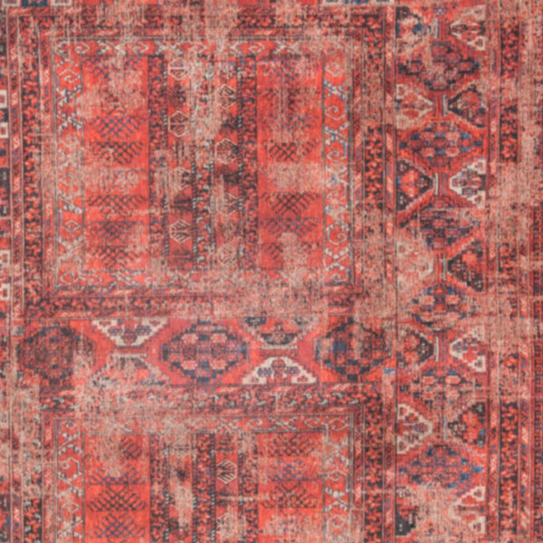 Homeroots 8' X 11' Red Oriental Non Skid Area Rug  100% Pet 548507