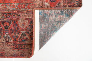 HomeRoots 9' X 13' Red Oriental Area Rug - Timeless Elegance with Non-Skid Backing for Stylish Home Decor 548508