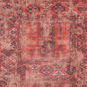 HomeRoots 9' X 13' Red Oriental Area Rug - Timeless Elegance with Non-Skid Backing for Stylish Home Decor 548508
