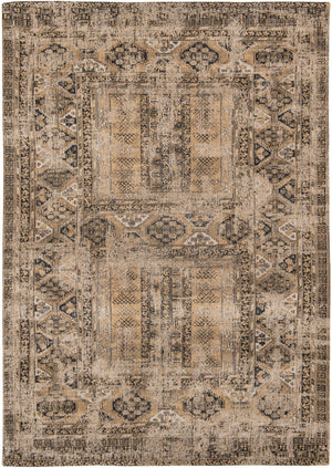 Homeroots 7' X 9' Brown Oriental Non Skid Area Rug  100% Pet 548511