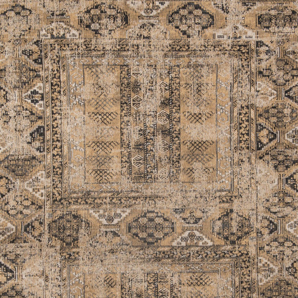 Homeroots 7' X 9' Brown Oriental Non Skid Area Rug  100% Pet 548511