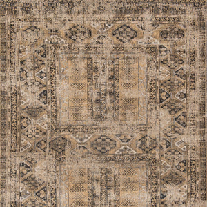 Homeroots 7' X 9' Brown Oriental Non Skid Area Rug  100% Pet 548511