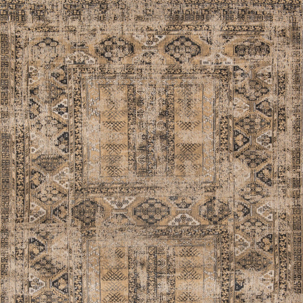 Homeroots 7' X 9' Brown Oriental Non Skid Area Rug  100% Pet 548511