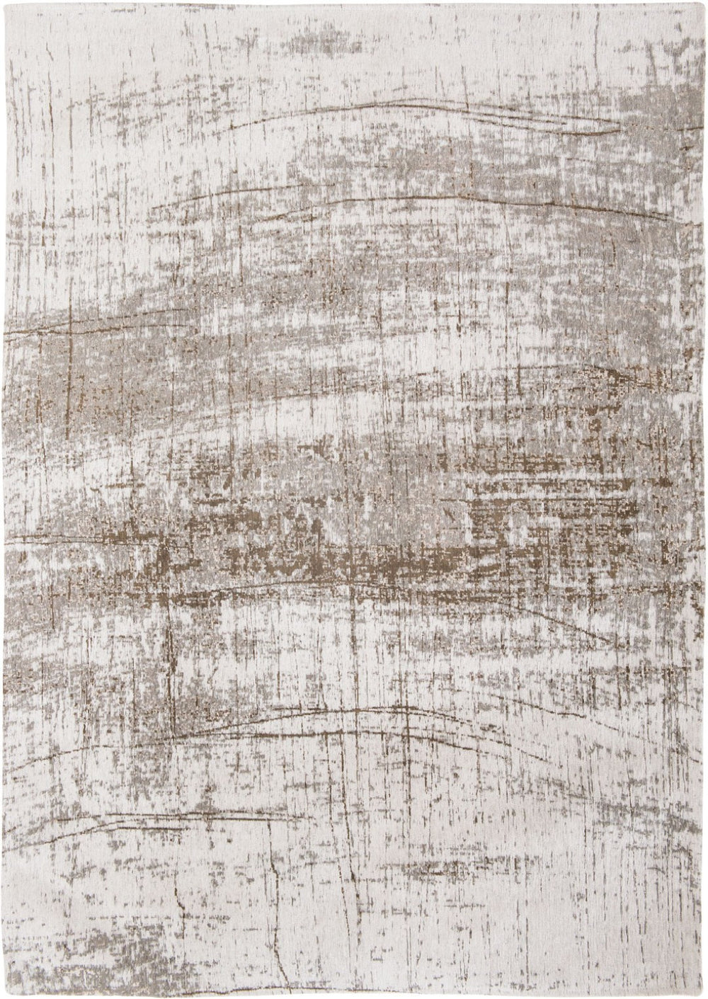 HomeRoots 3' Gray and Beige Abstract Non-Skid Area Rug – Modern Accent for High-Traffic Spaces, Easy Care 3' X 5' 548522