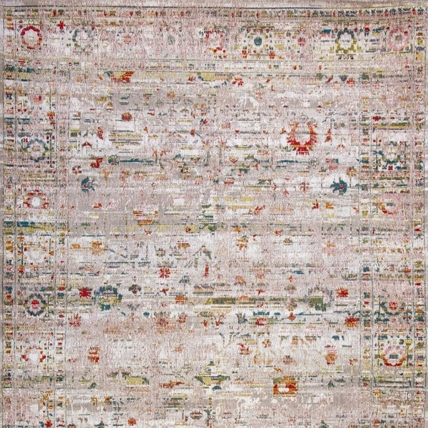 HomeRoots 9' X 13' Gray and Brown Oriental Area Rug - Non-Skid, Elegant Design for High-Traffic Spaces 548534