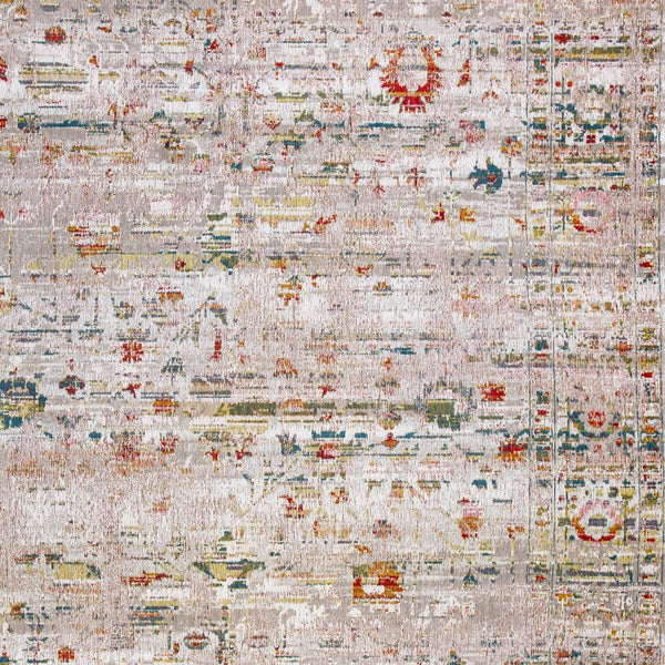 Homeroots 6' X 8' White Oriental Non Skid Area Rug  100% Pet 548536