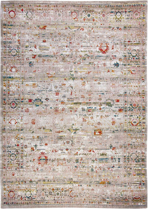 HomeRoots 9' X 13' White Oriental Area Rug – Elegant Non-Skid Design for Secure, Stylish Home Decor & Comfort 548539