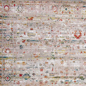 HomeRoots 9' X 13' White Oriental Area Rug – Elegant Non-Skid Design for Secure, Stylish Home Decor & Comfort 548539