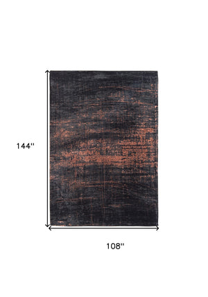 HomeRoots 9' X 13' Black and Gold Abstract Area Rug – Stylish Non-Skid Design for Modern Spaces & High Traffic 548545