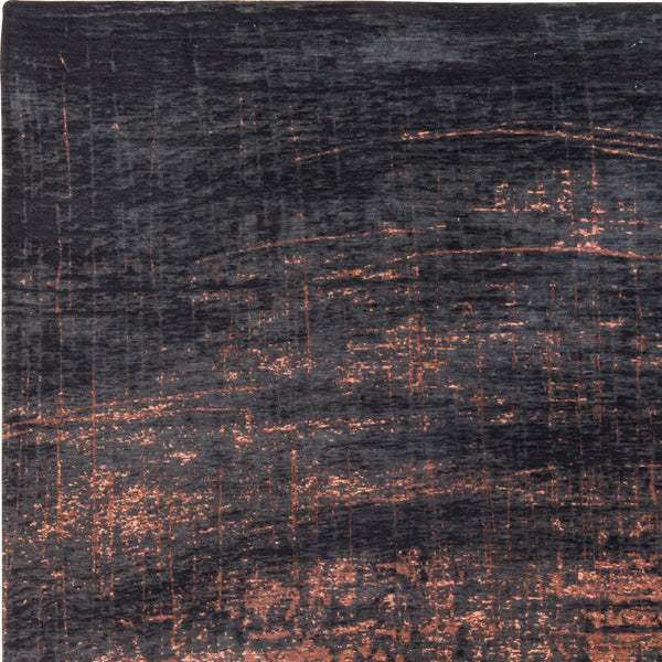 Homeroots 5' Black And Gold Round Abstract Non Skid Area Rug  100% Pet 548546