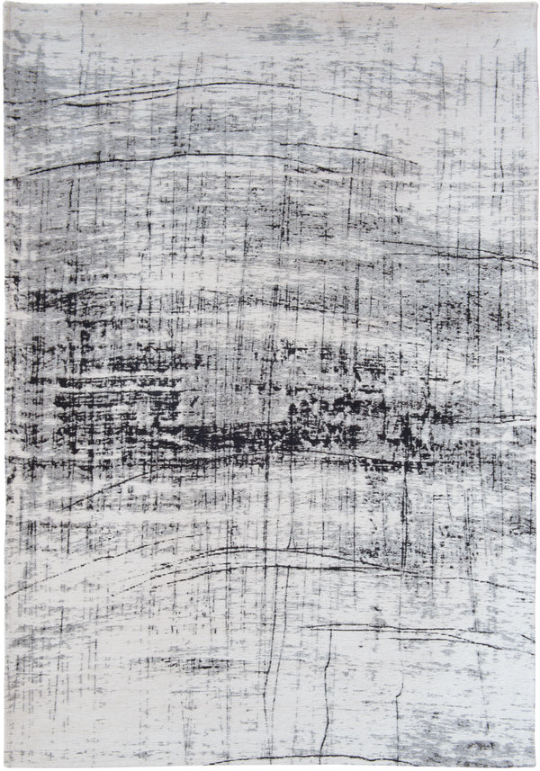 Homeroots 7' X 9' Black And White Abstract Non Skid Area Rug  100% Pet 548551