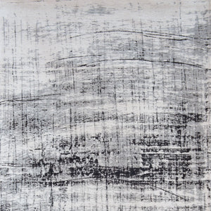 HomeRoots 9' X 13' Modern Black and White Abstract Area Rug with Non-Skid Backing for High-Traffic Spaces 548553