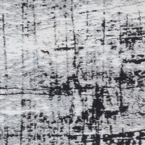 Homeroots 5' Black And White Round Abstract Non Skid Area Rug  100% Pet 548554