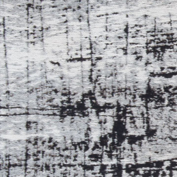 Homeroots 5' Black And White Round Abstract Non Skid Area Rug  100% Pet 548554