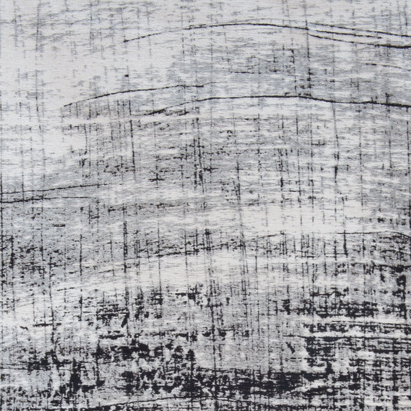 Homeroots 5' Black And White Round Abstract Non Skid Area Rug  100% Pet 548554