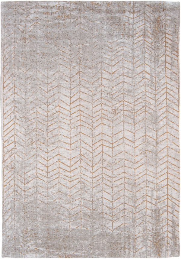 Homeroots 3' X 5' Gray And Yellow Chevron Non Skid Area Rug  100% Pet 548556