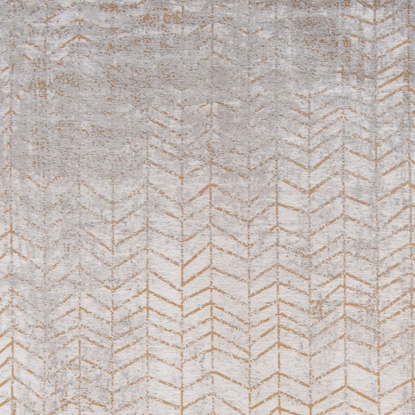 Homeroots 7' X 9' Gray And Yellow Chevron Non Skid Area Rug  100% Pet 548559