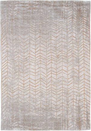 HomeRoots 9' Gray and Yellow Chevron Non-Skid Area Rug - Modern, Low-Profile Design for High-Traffic Spaces 548561
