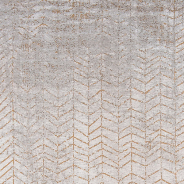 HomeRoots 9' Gray and Yellow Chevron Non-Skid Area Rug - Modern, Low-Profile Design for High-Traffic Spaces 548561